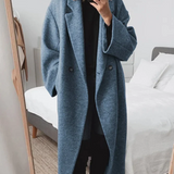 Women's Classic Tailored Coat in Blue
