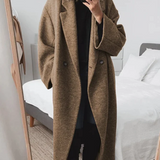 Women's Classic Tailored Coat in Brown