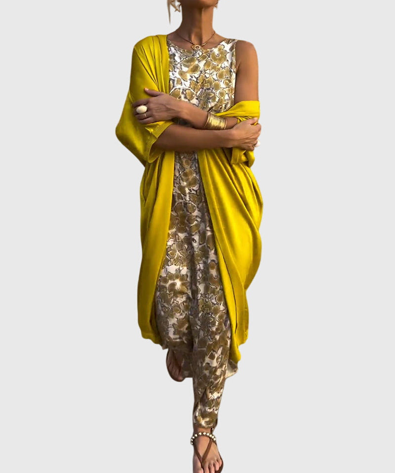 Vivian Elegant Two-Piece Set in Yellow