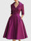 Yan Elegant Midi Dress in Purple