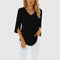 Women's Sophisticated V-Neck Blouse in Black