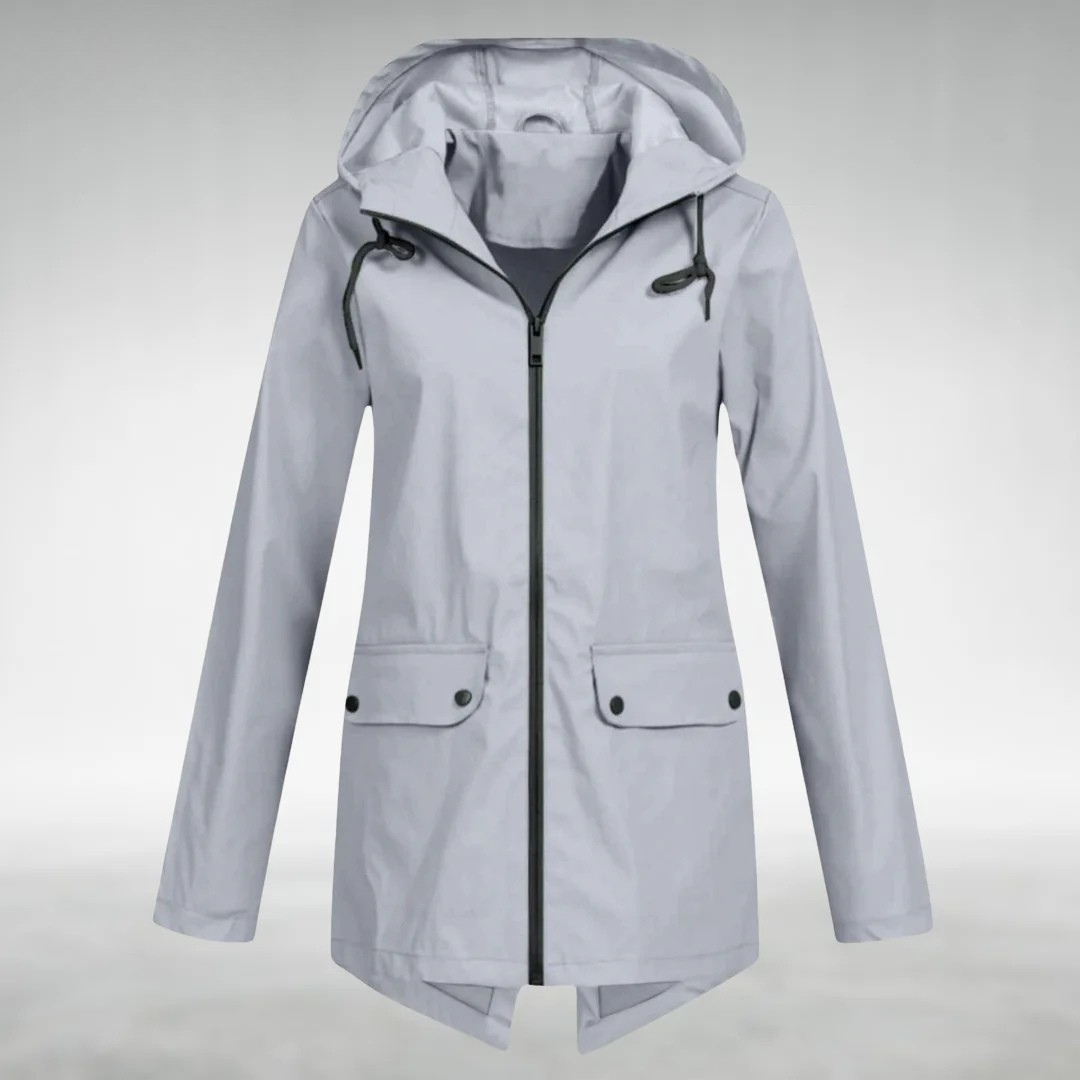 Women's Raincoat Jacket in Gray
