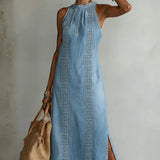 Women's Vintage Lace Denim Dress, photo 5