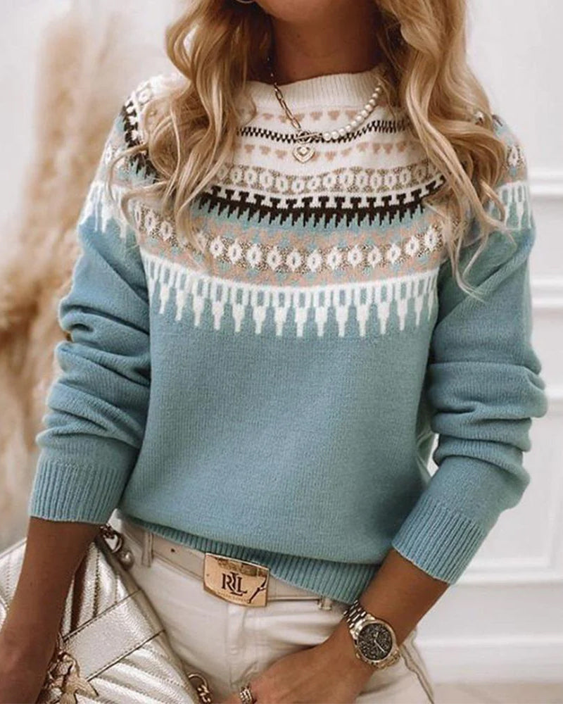 Women's Fair Isle Sweater in Blue