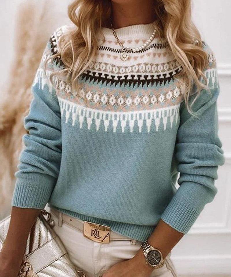 Women's Fair Isle Sweater in Blue