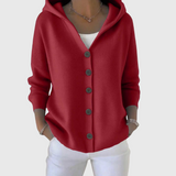 Women's Elegant Cardigan in Red