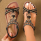 Comfort Sandals with Anatomical Support in Black/Brown
