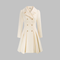 Elegant Double-Breasted Long-Sleeve Coat in White