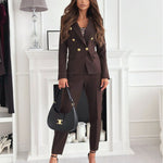 Sophisticated Women's Suit in Brown