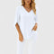 Women's Sophisticated V-Neck Blouse in White