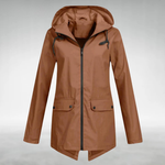 Women's Raincoat Jacket in Brown
