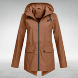 Women's Raincoat Jacket in Brown