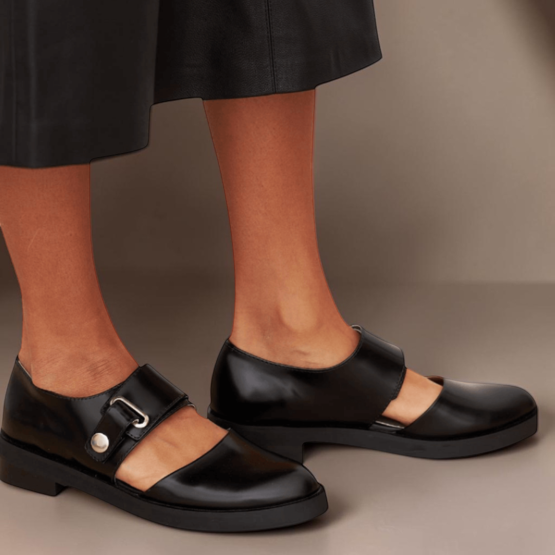 Women's Adjustable Strap Mary Jane Flats