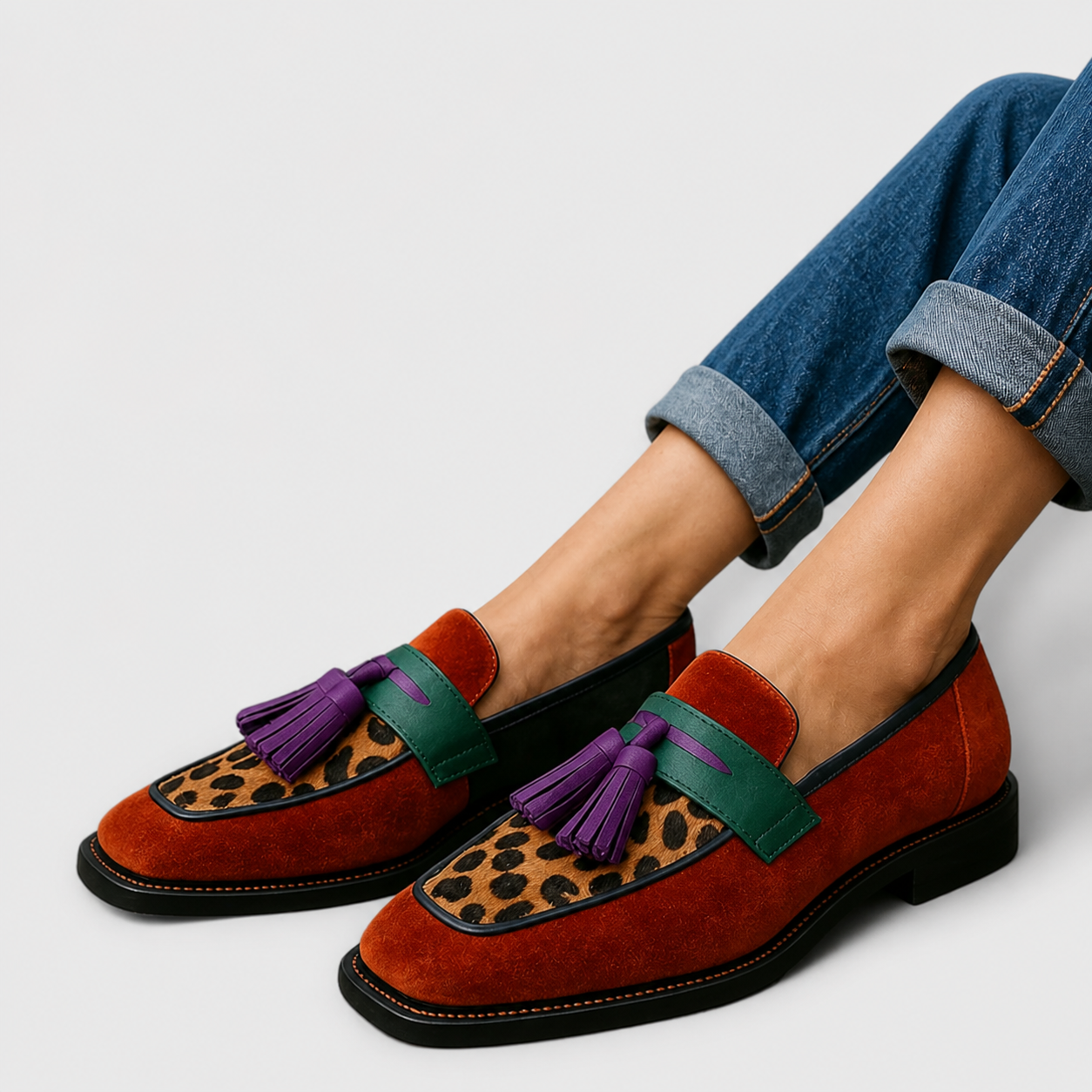 Women's Multicolored Loafers