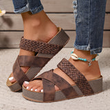 Women's Comfort leather sandals in Brown