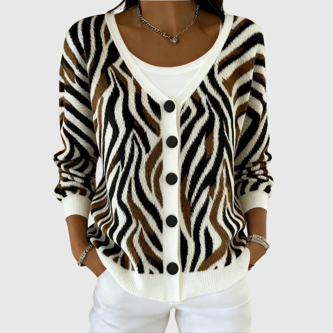 Quinn Cozy Button-Front Knit Cardigan