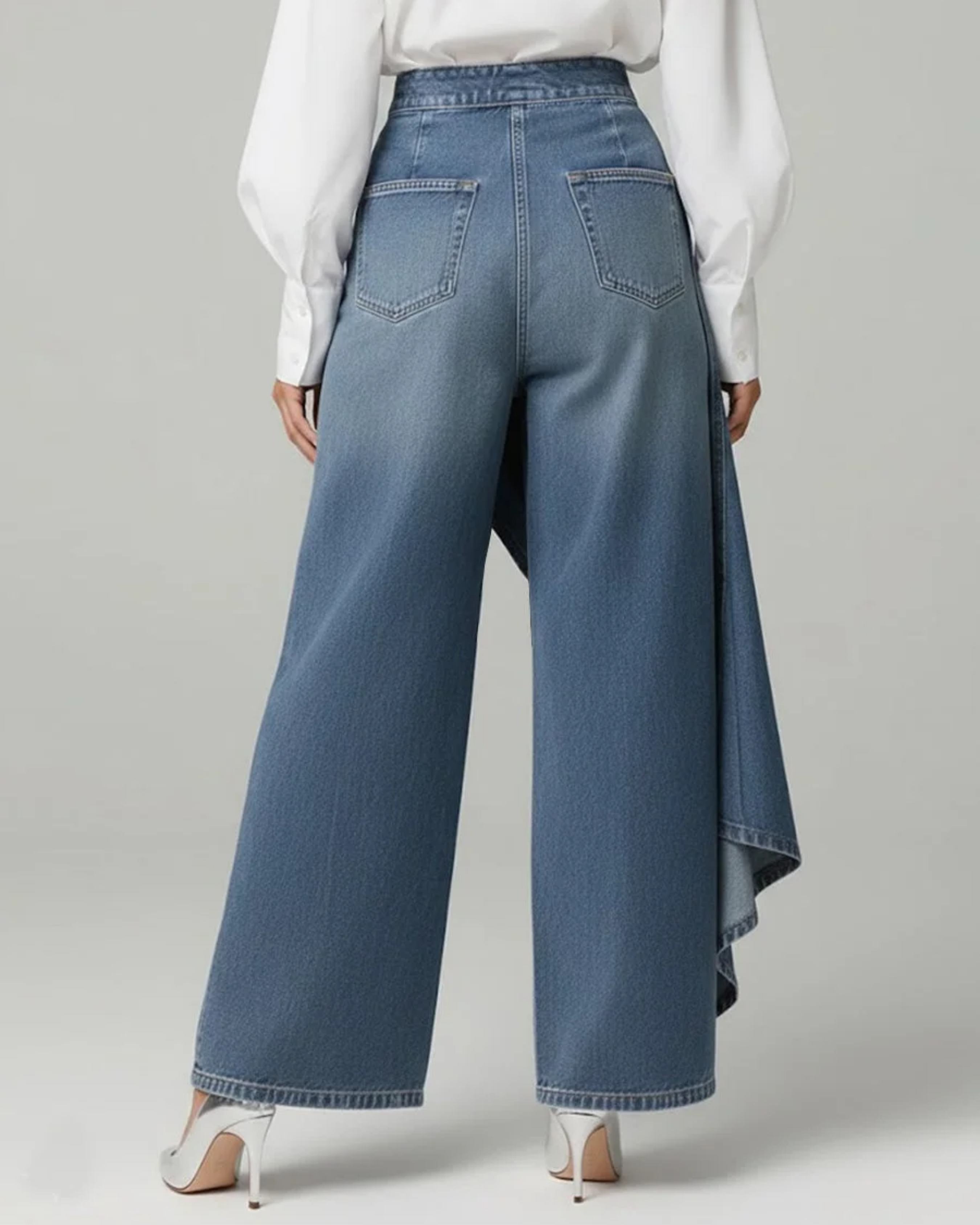 Women's Wrap-Style Denim Pants, photo 5