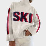 Antoinette Art Knit Turtleneck Sweater