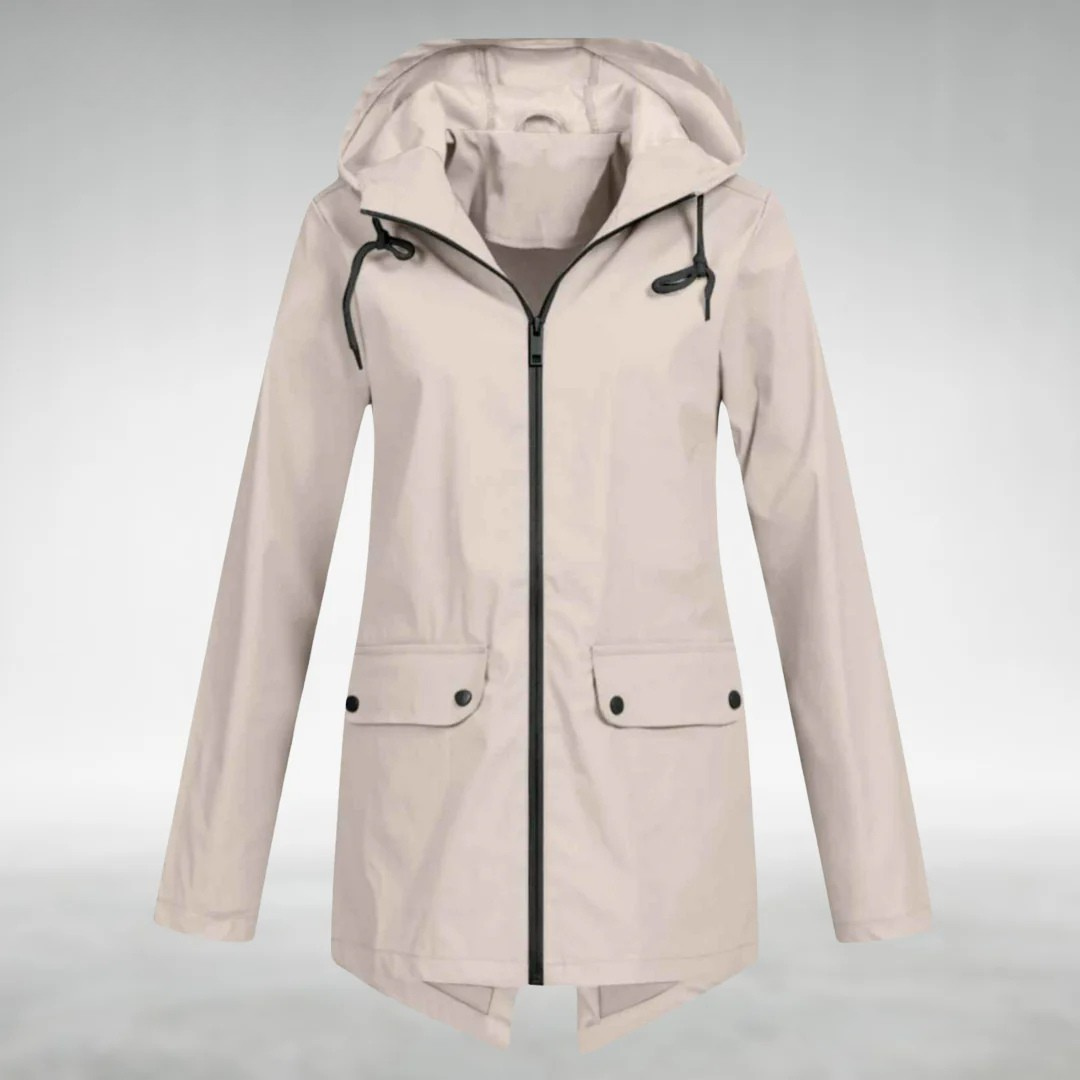 Women's Raincoat Jacket in Beige