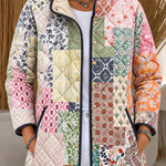 Women's Geometric Patchwork Quilted Jacket