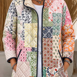 Women's Geometric Patchwork Quilted Jacket