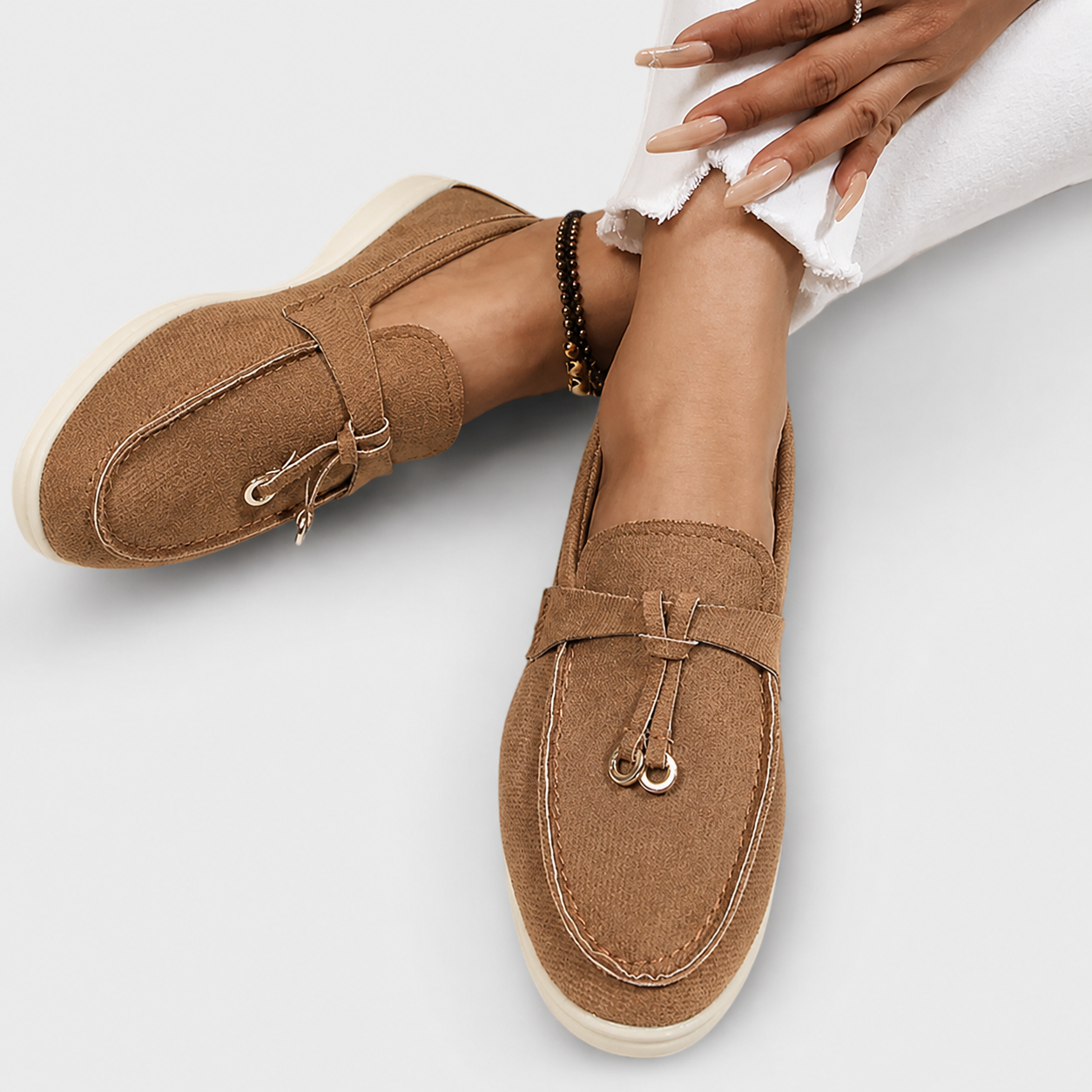 Gamila Elegant Loafers in Brown