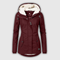 Women's Teddy-Lined Hooded Winter Parka in Burgundy