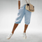 Sophie Capri Pants with a Relaxed Fit in Blue