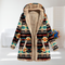 Women's Black Patchwork Hooded Fleece Jacket, photo 2