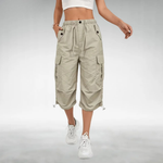 Women's Relaxed Fit Cargo Pants in Khaki