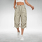 Women's Relaxed Fit Cargo Pants in Khaki