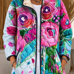 Women's Abstract Floral Quilted Jacket