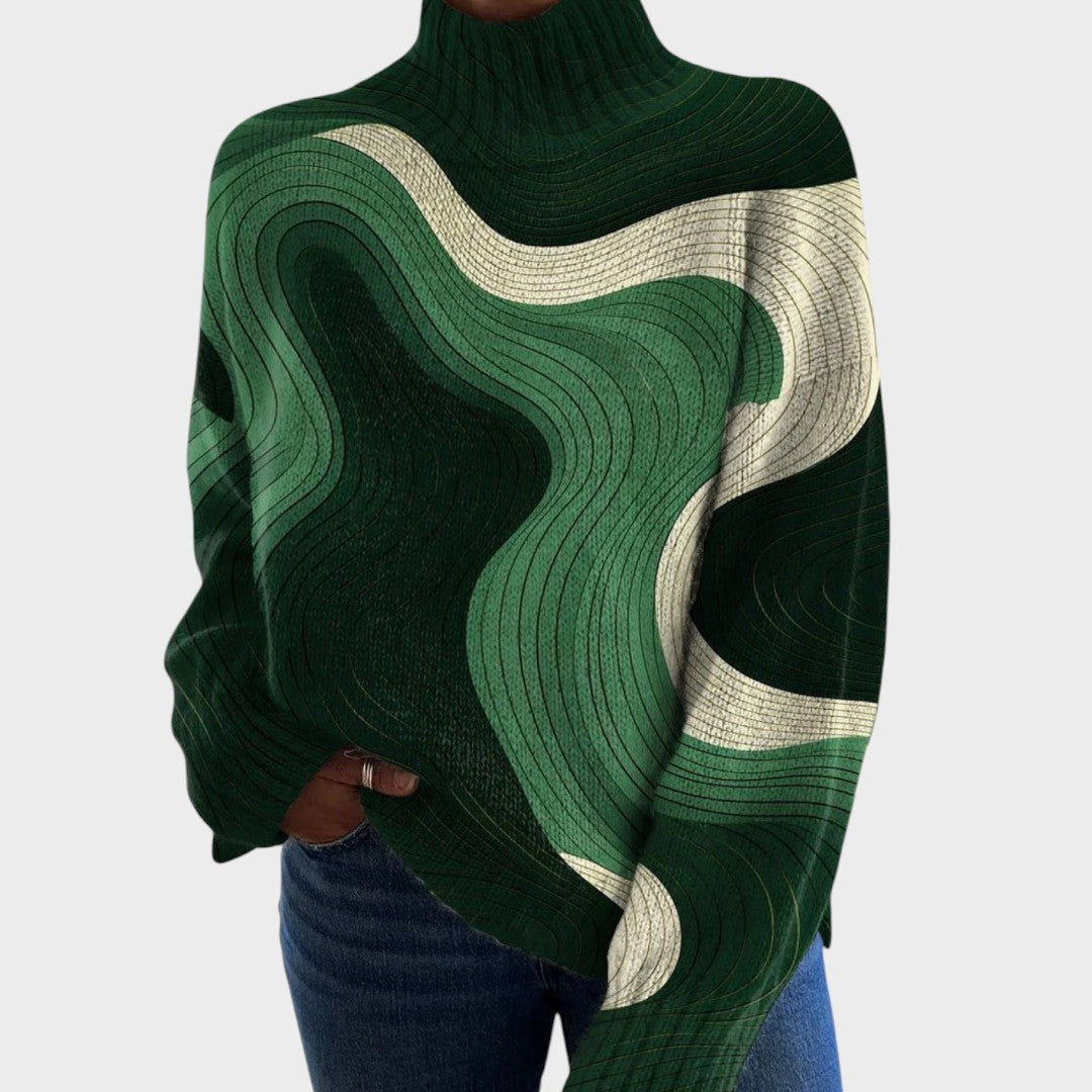 Harriet Art Knit Turtleneck Sweater
