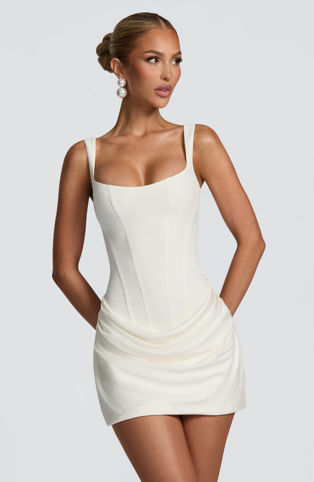 Women's Hourglass Mini Dress in Ivory