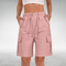 Daisy Cargo Shorts with a Relaxed Fit in Pink