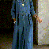 Women's Peter Pan Collar Denim Dress, photo 8