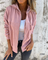 Women's Hooded Corduroy Zip Jacket in Pink