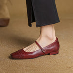 Women's Woven Square-Toe Mary Jane Flats, photo 9