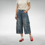 Women's Relaxed Fit Cargo Jeans