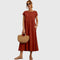 Fenella Comfortable Midi Dress in Rusty