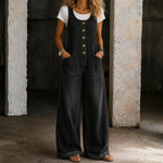 Elise Vintage-Wash Cotton Overalls