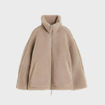 Women's Soft Zip-Front Teddy Jacket in Brown
