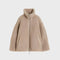 Women's Soft Zip-Front Teddy Jacket in Brown