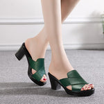 Hallie Elegant Comfort Sandals in Green