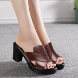 Hallie Elegant Comfort Sandals in Brown