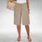 Carmen Capri Pants with a Relaxed Fit in Khaki