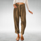 Jane Capri Pants with a Relaxed Fit in Coffee