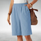 Women's Shorts with an Elasticated Waist in Light Blue