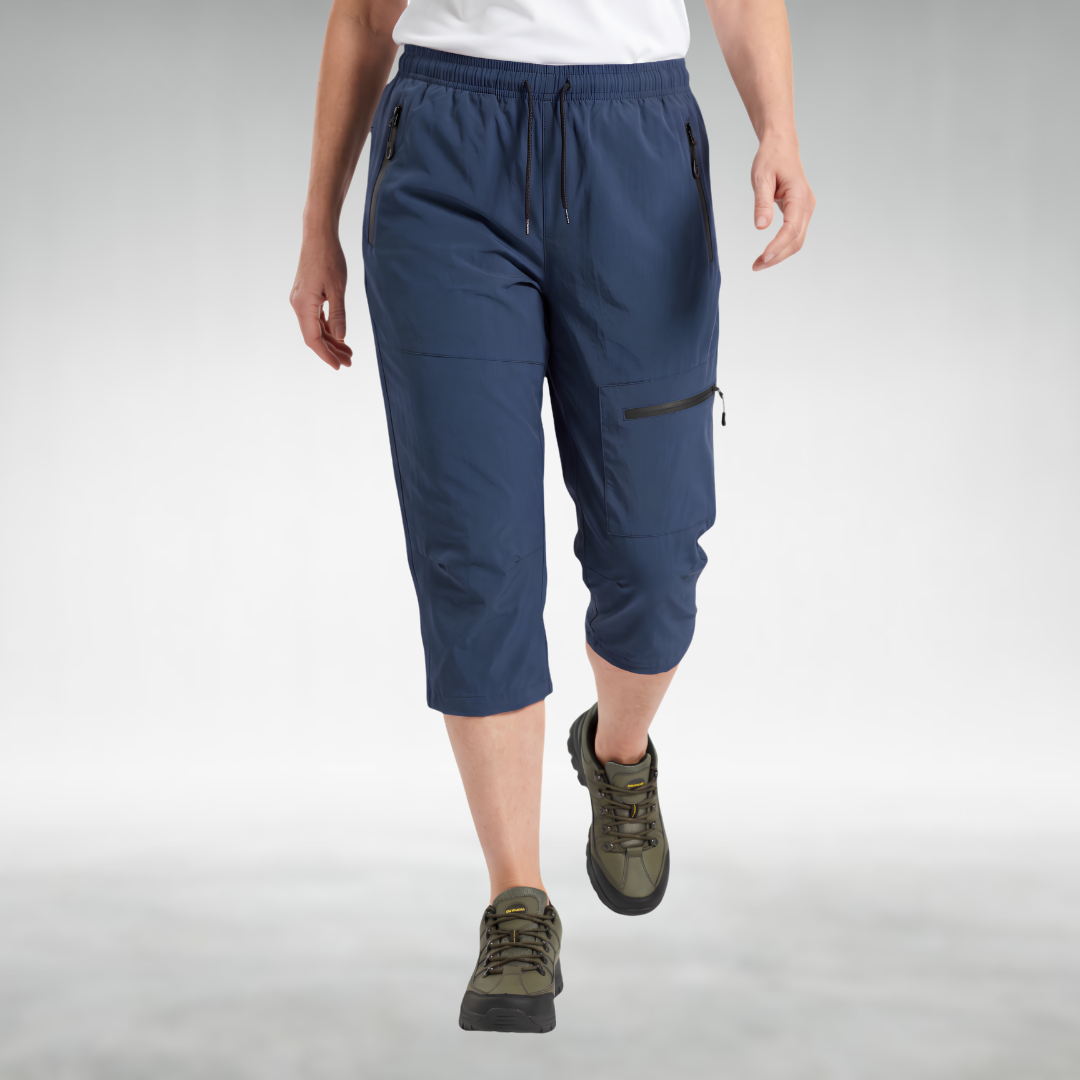 Outdoor Capri Pants with a Relaxed Fit in Blue