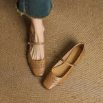 Women's Woven Square-Toe Mary Jane Flats, photo 4